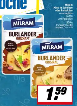 L. STROETMANN GROSSMARKT Milram Käse in Scheiben oder Reibekäse Angebot