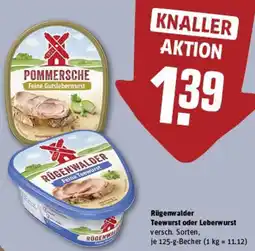 REWE Rügenwalder Teewurst oder Leberwurst Angebot