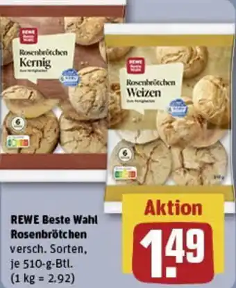 REWE REWE Beste Wahl Rosenbrötchen Angebot