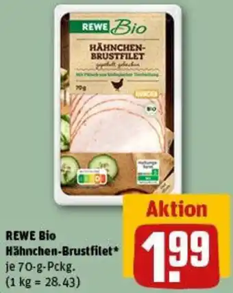 REWE REWE Bio Hähnchen-Brustfilet Angebot