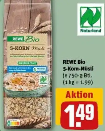 REWE REWE Bio 5-Korn-Müsli Angebot