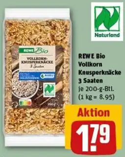 REWE REWE Bio Vollkorn Knusperknäcke 3 Saaten Angebot