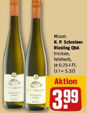 REWE H. P. Schreiner Riesling QbA Angebot