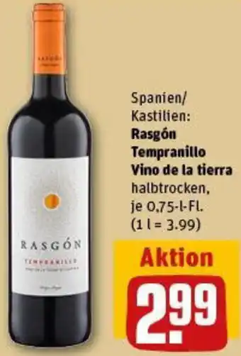 REWE Rasgón Tempranillo Vino de la tierra Angebot