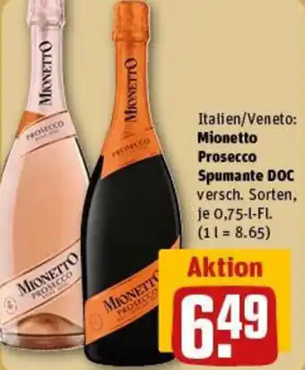 REWE Mionetto Prosecco Spumante DOC Angebot