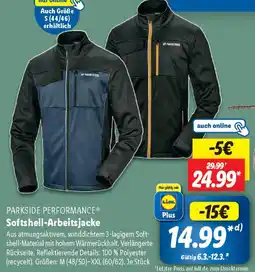 Lidl PARKSIDE PERFORMANCE Softshell-Arbeitsjacke Angebot