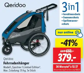 Lidl Qeridoo Fahrradanhänger Angebot