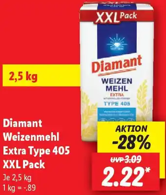 Lidl Diamant Weizenmehl Extra Type 405 XXL Pack Angebot