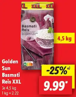 Lidl Golden Sun Basmati Reis XXL Angebot