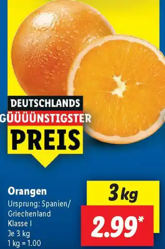 Lidl Orangen Angebot