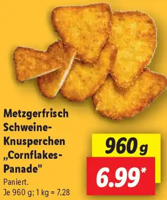 Lidl Metzgerfrisch Schweine Knusperchen ,,Cornflakes-Panade" Angebot