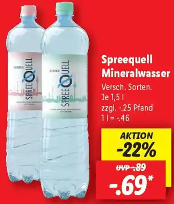 Lidl Spreequell Mineralwasser Angebot