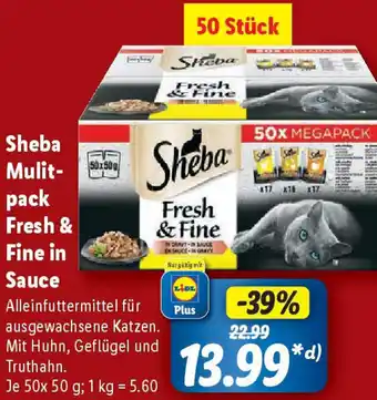 Lidl Sheba Mulitpack Fresh & Fine in Sauce Angebot