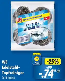 Lidl W5 Edelstahl Topfreiniger Angebot