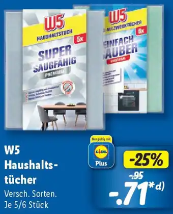 Lidl W5 Haushaltstücher Angebot