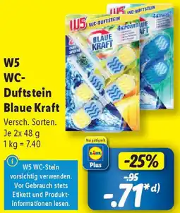 Lidl W5 WC Duftstein Blaue Kraft Angebot