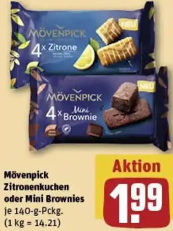 REWE Mövenpick Zitronenkuchen oder Mini Brownies Angebot