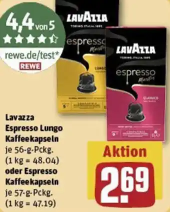 REWE Lavazza Espresso Lungo Kaffeekapseln oder Espresso Kaffeekapseln Angebot