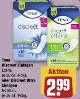 REWE Tena Discreet Einlagen oder Discreet Ultra Einlagen Angebot