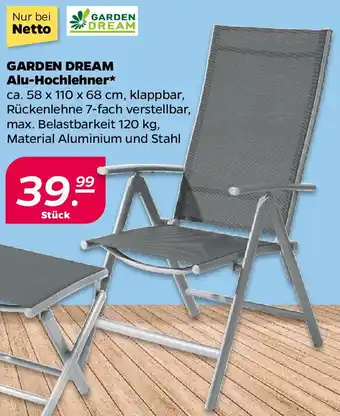 NETTO GARDEN DREAM Alu-Hochlehner Angebot