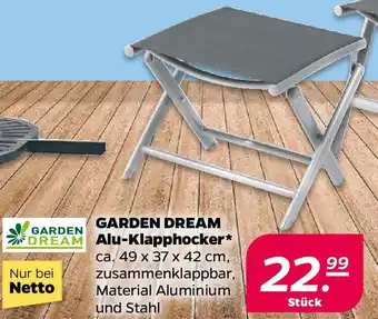 NETTO GARDEN DREAM Alu-Klapphocker Angebot