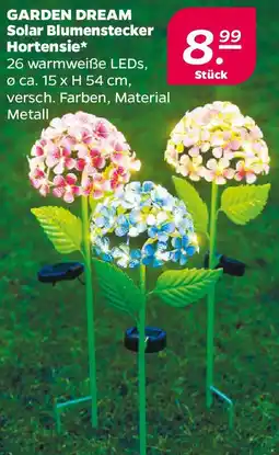 NETTO GARDEN DREAM Solar Blumenstecker Hortensie Angebot