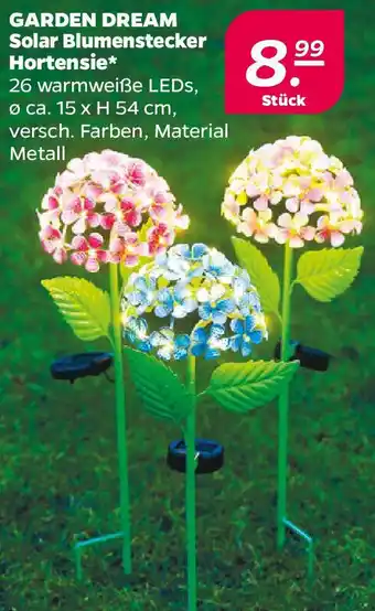 NETTO GARDEN DREAM Solar Blumenstecker Hortensie Angebot