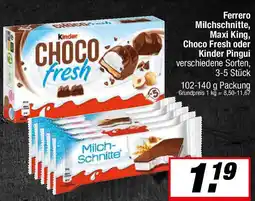 L. STROETMANN GROSSMARKT Ferrero Milchschnitte, Maxi King, Choco Fresh oder Kinder Pingui Angebot