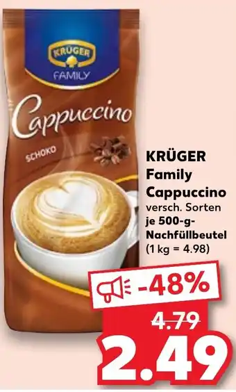 Kaufland KRÜGER Family Cappuccino Angebot