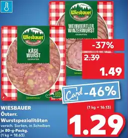 Kaufland WIESBAUER Österr. Wurstspezialitäten Angebot