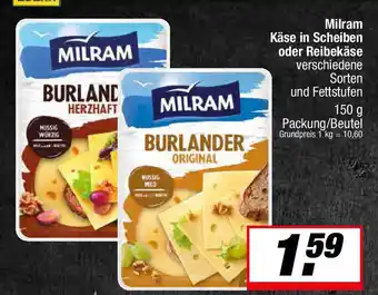 L. STROETMANN GROSSMARKT Milram Käse in Scheiben oder Reibekäse Angebot