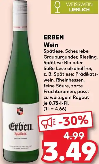 Kaufland ERBEN Wein Angebot