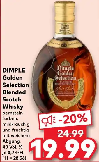 Kaufland DIMPLE Golden Selection Blended Scotch Whisky Angebot