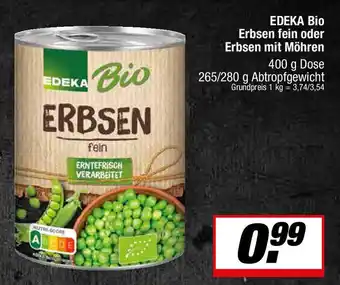 L. STROETMANN GROSSMARKT EDEKA Bio Erbsen fein oder Erbsen mit Möhren Angebot