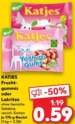 Kaufland KATJES Fruchtgummis oder Lakritze Angebot