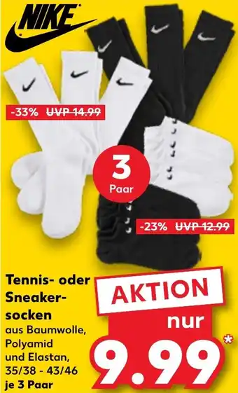 Kaufland NIKE Tennis- oder Sneakersocken Angebot