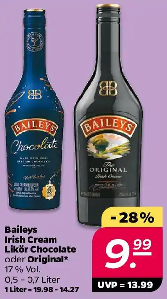 NETTO Baileys Irish Cream Likör Chocolate oder Original Angebot