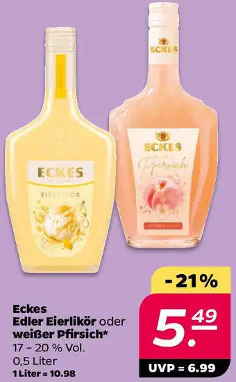 NETTO Eckes Edler Eierlikör oder weißer Pfirsich Angebot