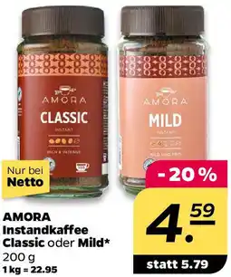 NETTO AMORA Instandkaffee Classic oder Mild Angebot