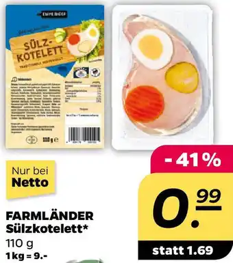 NETTO FARMLÄNDER Sülzkotelett Angebot