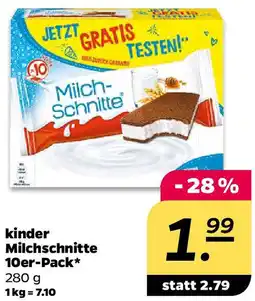 NETTO kinder Milchschnitte 10er Pack Angebot