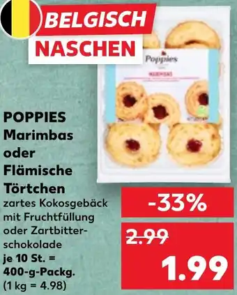 Kaufland POPPIES Marimbas oder Flämische Törtchen Angebot