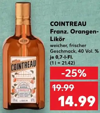 Kaufland COINTREAU Franz. Orangen Likör Angebot