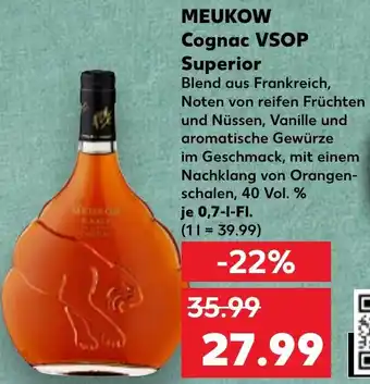 Kaufland MEUKOW Cognac VSOP Superior Angebot