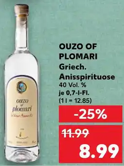 Kaufland OUZO OF PLOMARI Griech. Anisspirituose Angebot