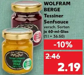 Kaufland WOLFRAM BERGE Tessiner Senfsauce Angebot