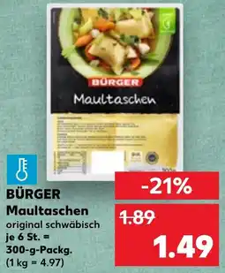 Kaufland BÜRGER Maultaschen Angebot