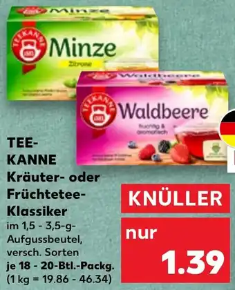 Kaufland TEEKANNE Kräuter- oder Früchtetee Klassiker Angebot