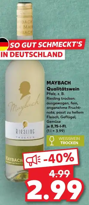 Kaufland MAYBACH Qualitätswein Angebot