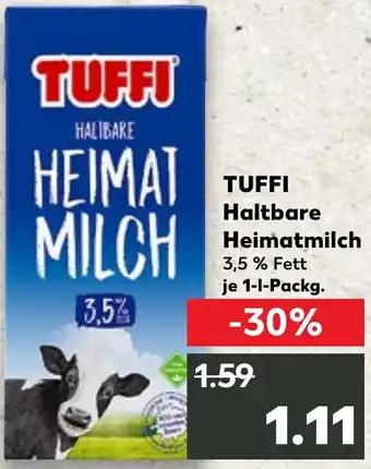 Kaufland TUFFI Haltbare Heimatmilch Angebot